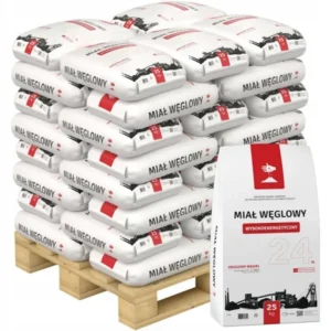 Miał węglowy (ekomiał) kl. 24MJ opak. 25 kg/1t